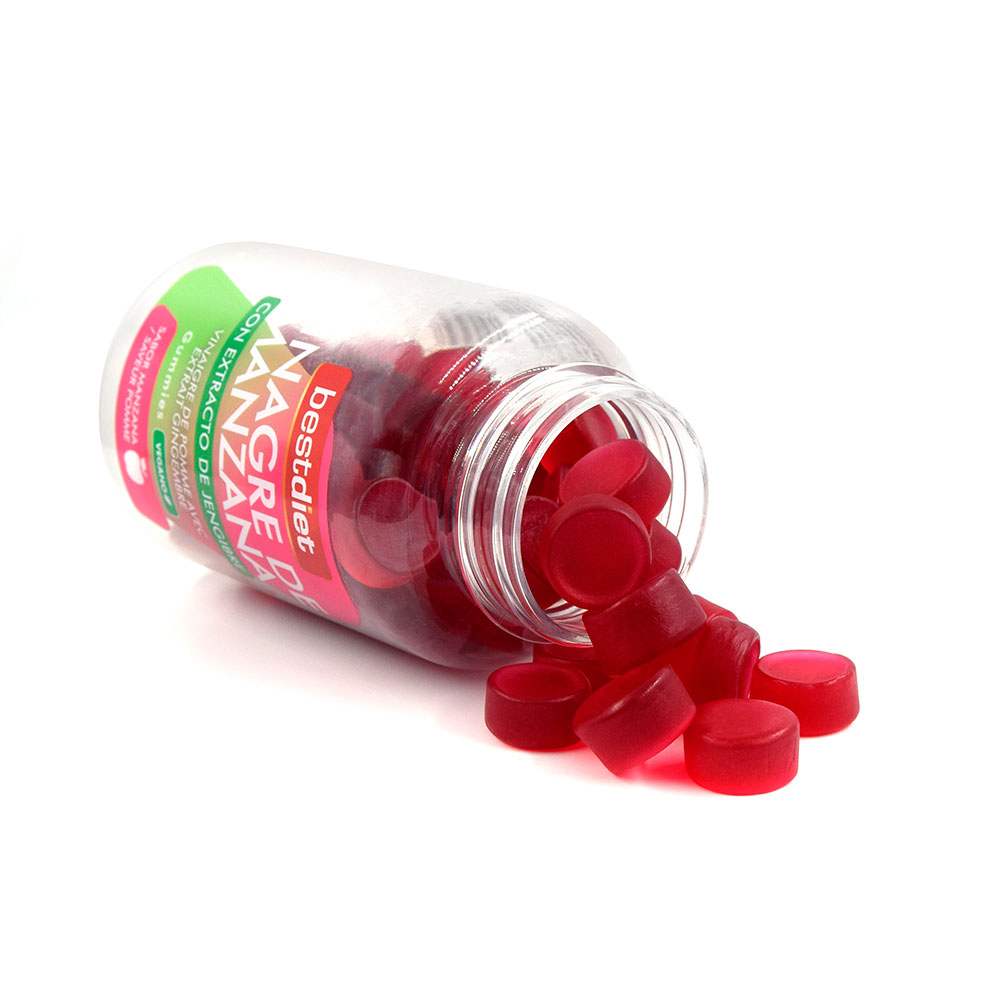 Gummies Vinagre de Manzana BestDiet - Bote abierto con gominolas