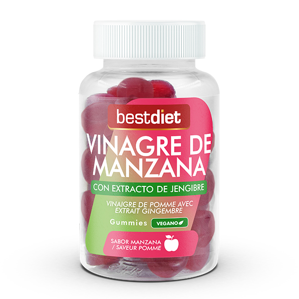 Gummies Vinagre de Manzana BestDiet - Bote frontal con gominolas